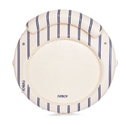 White and Navy Floating Dock with Mesh